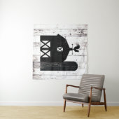 Wit Rustiek Hout Zwart Schuur Boerderij Feest Acht Wandkleed (In Situ (horizontaal))