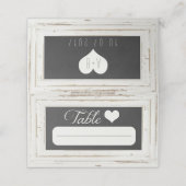 Wit Rustiek Lijst Chalk Wedding Place Card Plaatskaartje (Buitenkant ongevouwen)