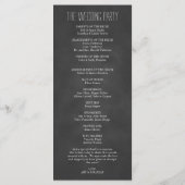 Wit rustiek Lijst krijt bruiloft programma Programmakaart (Achterkant)