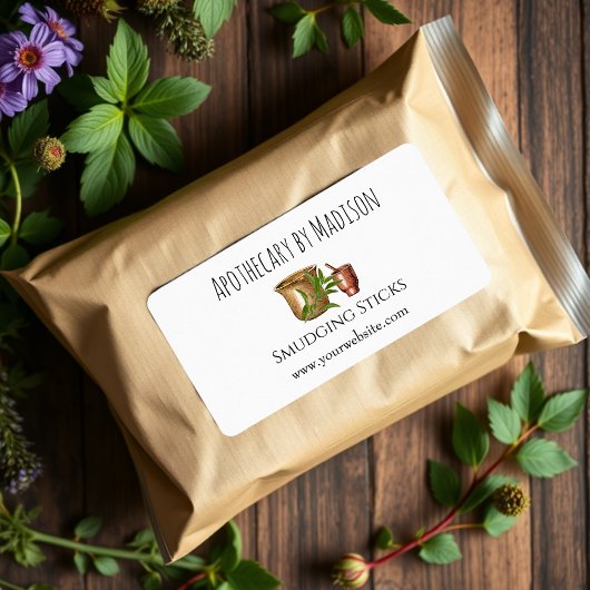 Wit | Salie Smudge Sticks Productlabels Etiket