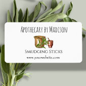 Wit | Salie Smudge Sticks Productlabels Etiket