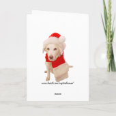 wit Santa Kat Feestdagen Kaart (Achterkant)