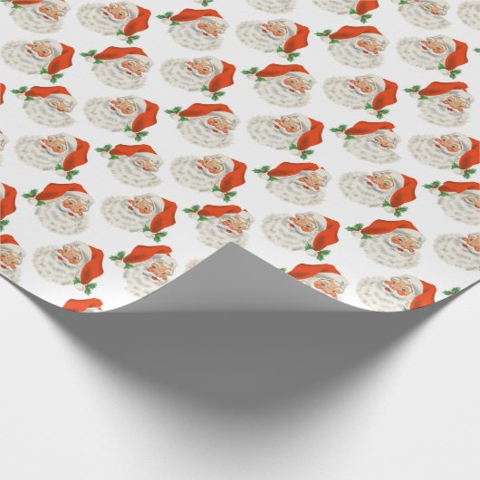 Wit |  Santa Wrapping Paper Cadeaupapier (Hoek)