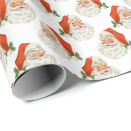 Wit |  Santa Wrapping Paper Cadeaupapier