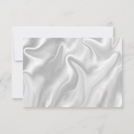 Wit Satijn Quilt bruiloft uitnodiging (Achterkant)