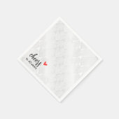 Wit Satijnen Damast 40e Jubileum Servet (Hoek)