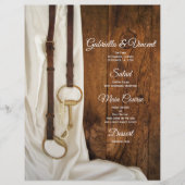 Wit Satin Horse Bit Country Western Weddenschap Me (Voorkant)