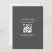 Wit Save the Date Foto QR Code Floral Magnolia (Achterkant)