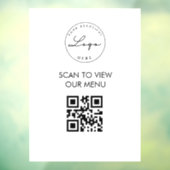 Wit Scan Me QR-code Prijslijst Menu Bord Raamsticker (Vel 3)