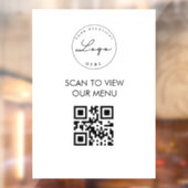 Wit Scan Me QR-code Prijslijst Menu Bord Raamsticker (Vel 2)
