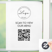 Wit Scan Me QR Code Prijslijst Menubord  Raamsticker (Huis)