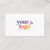 Wit Scannable QR-code Logo Minimaal Visitekaartje (Voorkant)