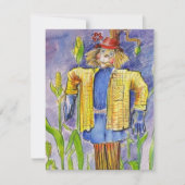 WIT-SCARECROW WIZARD VAN DE OZ-PARTIJINVITATIE KAART (Voorkant)