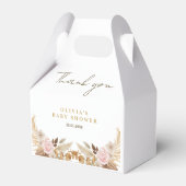 Wit Schattige Waterverf Flower Baby shower Bedankdoosjes (Achterkant)