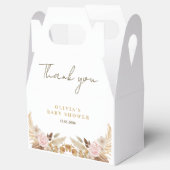 Wit Schattige Waterverf Flower Baby shower Bedankdoosjes (Geopend)