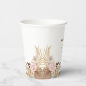 Wit Schattige Waterverf Flower Baby shower Papieren Bekers (Rechts)