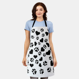 Wit Schort met Hart & Paw Prints Patroon