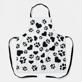 Wit Schort met Hart & Paw Prints Patroon