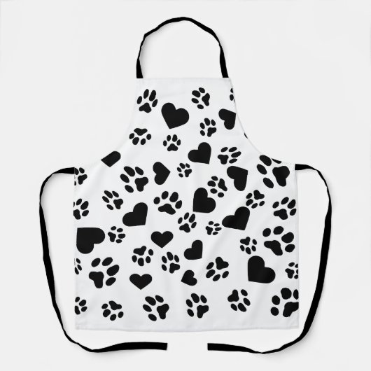 Wit Schort met Hart & Paw Prints Patroon (Voorkant)