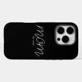Wit Schrift Gestichte Moeder Zwart Case-Mate iPhone Case (Achterkant (horizontaal))