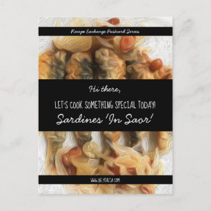 Wit Schrift Zwart Modern Familie Recept Briefkaart