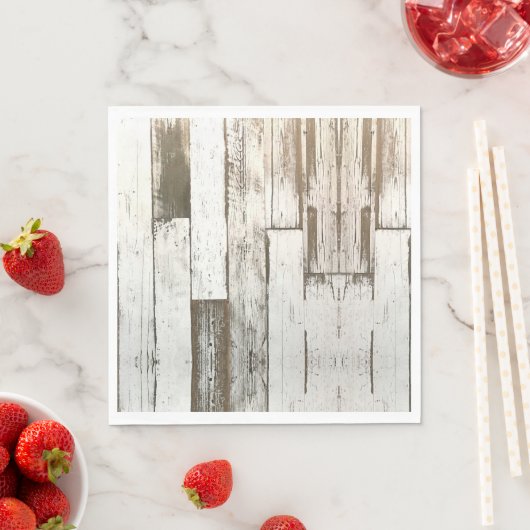 Wit schuur houtnerf rustieke western landelijke fe servet (Insitu)