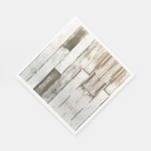 Wit schuur houtnerf rustieke western landelijke fe servet (Hoek)