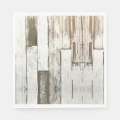 Wit schuurhout nerf rustieke westerse landelijke f servet (Voorkant)