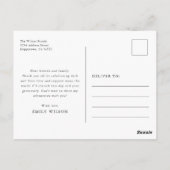 Wit Script Afstudeerfoto Afstudeer Dankjewel Briefkaart (Achterkant)