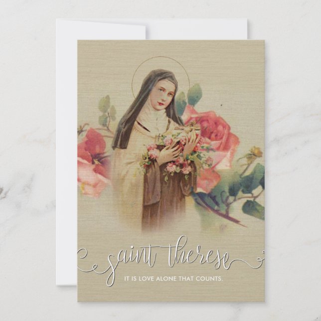 Wit script bedekken | St. Therese Novena Prayer (Voorkant)
