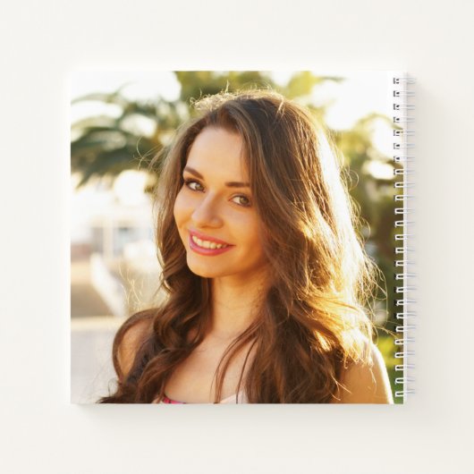 Wit Script Foto Afstudeerfeest Gastenboek Notitieboek (Achterkant)