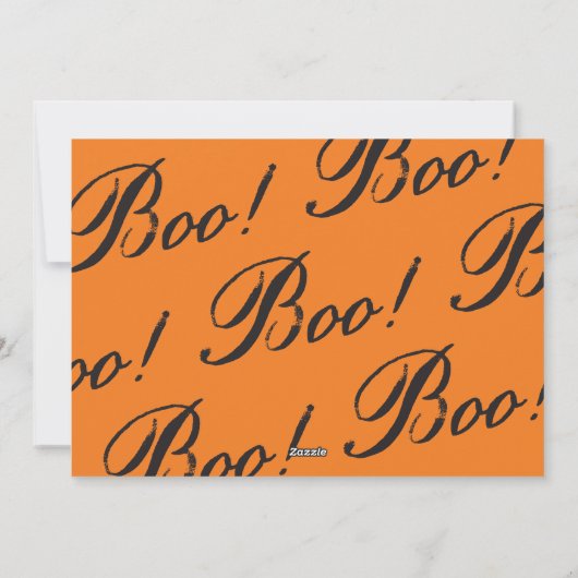  wit script Happy Halloween foto Feestdagenkaart (Achterkant)