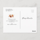 Wit script Happy Thanksgiving foto Briefkaart (Achterkant)