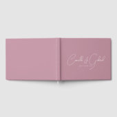 Wit Script Namen Bruiloft Dusty Roze Gastenboek (Volledig)