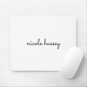 Wit script Stijlvol Monogram Modern Minimalistis Muismat