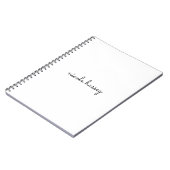 Wit script | Stijlvol Monogram Modern Minimalistis Notitieboek (Linkerzijde)
