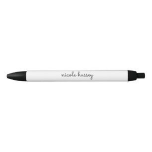 Wit script Stijlvol Monogram Modern Minimalistis Zwarte Inkt Pen
