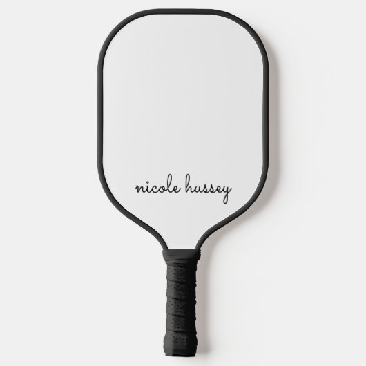 Wit script | Stijlvol Monogram Modern Pickleball Paddle (Achterkant)