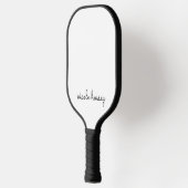 Wit script | Stijlvol Monogram Modern Pickleball Paddle (Links)
