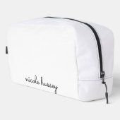 Wit script | Stijlvol Monogram Modern Toilettasje (Rechterhoek)