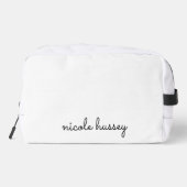 Wit script | Stijlvol Monogram Modern Toilettasje (Achterkant)
