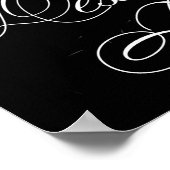Wit script voor Elegant Dessert Bar | Horizontaal  Poster (Hoek)