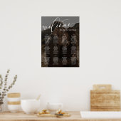 Wit Script Welkom Foto Bruiloft 12 Tafels Poster (Keuken)