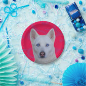 Wit Siberisch Husky Papier Bord (Feest)