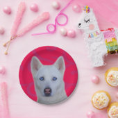 Wit Siberisch Husky Papier Bord (Feest)