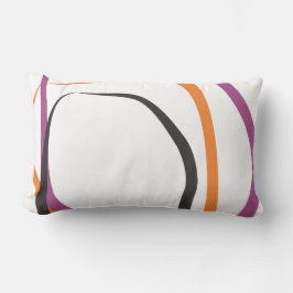 Wit Sierkussen met Paarse & Tangerine accenten Kussen