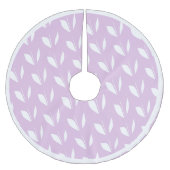 Wit silhouet blad paarse kerstboom rok (Voorkant)