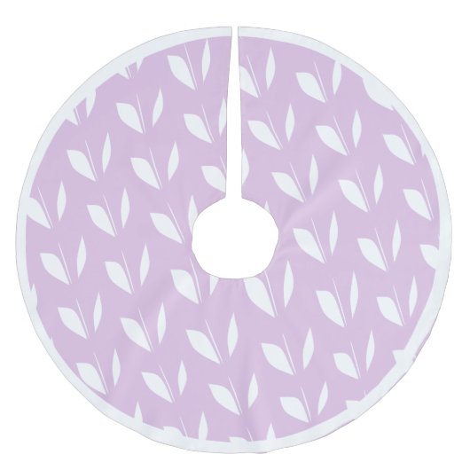 Wit silhouet blad paarse kerstboom rok (Voorkant)