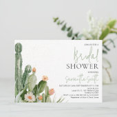 Wit Sinaasappel Bloemen Cactus Succulent Vrijgezel Kaart (Staand voorkant)