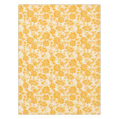 Wit sinaasappel bloemenbloem honingraat katoenen d tafelkleed (Voorkant)